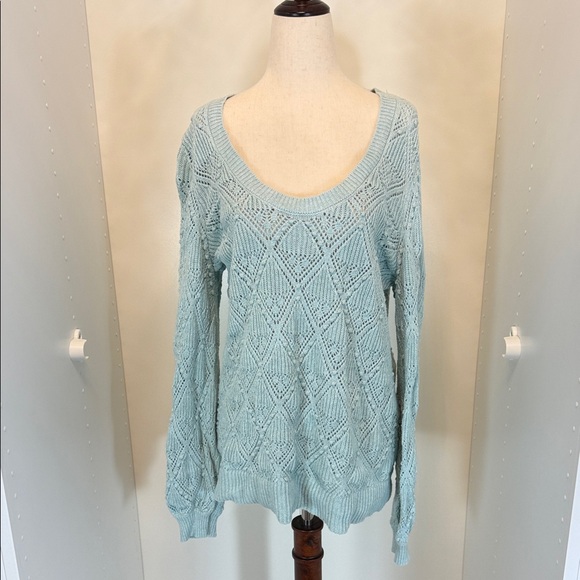 LOFT Sweaters - LOFT Soft Blue Scoop Neck Sweater